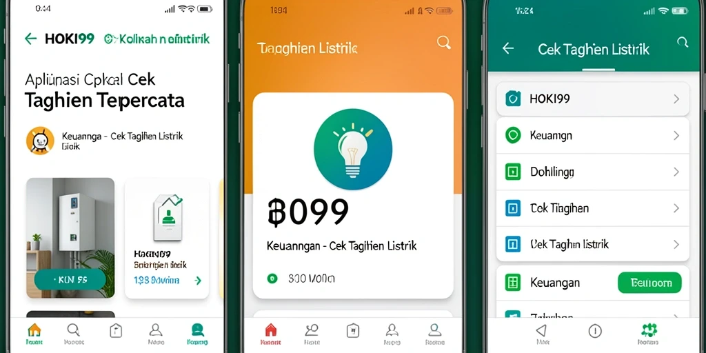 Tampilan antarmuka HOKI99 yang mudah digunakan untuk cek tagihan listrik.
