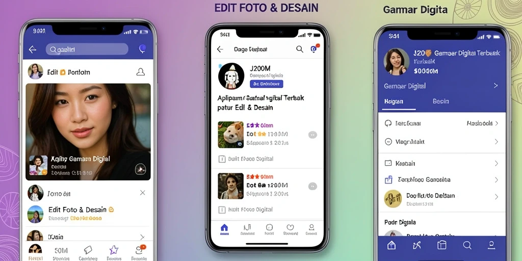 Tampilan antarmuka J200M untuk pengeditan gambar digital yang menarik.
