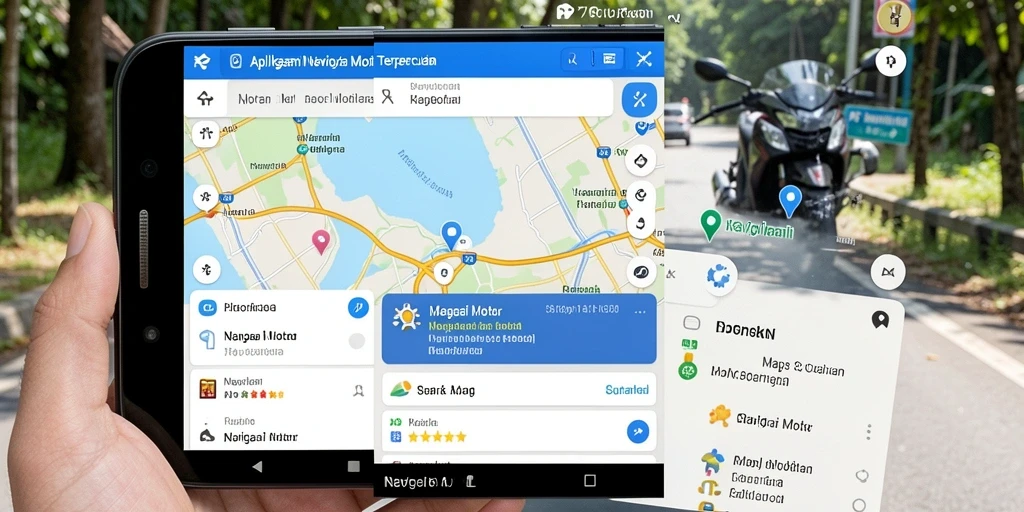 Tampilan antarmuka pengguna PP7 untuk Navigasi Motor