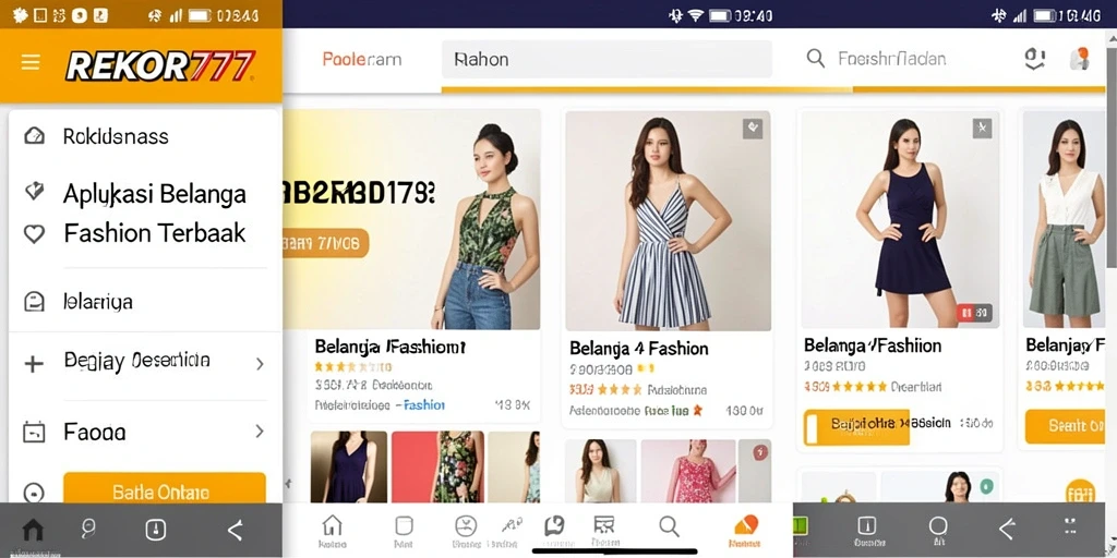 Antarmuka REKOR777 yang menarik untuk berbelanja Fashion.
