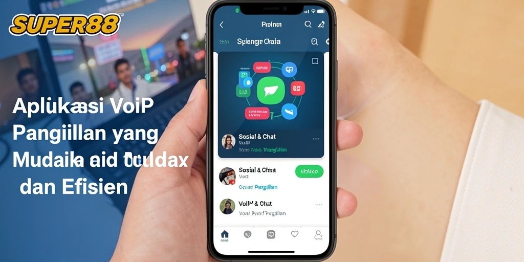Tampilan antarmuka SUPER88 yang mudah digunakan untuk VoIP Panggilan.